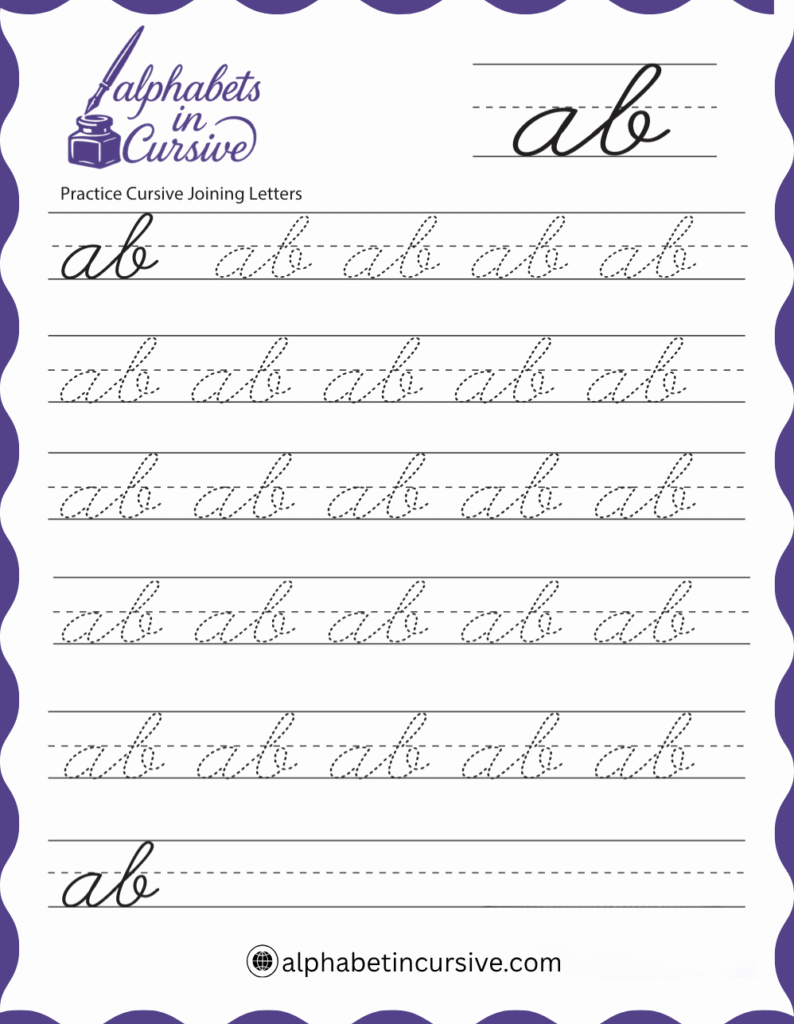 AB in Cursive 