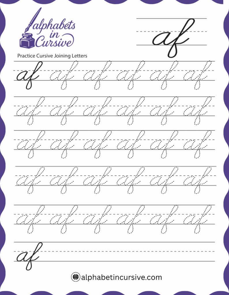AF in Cursive 