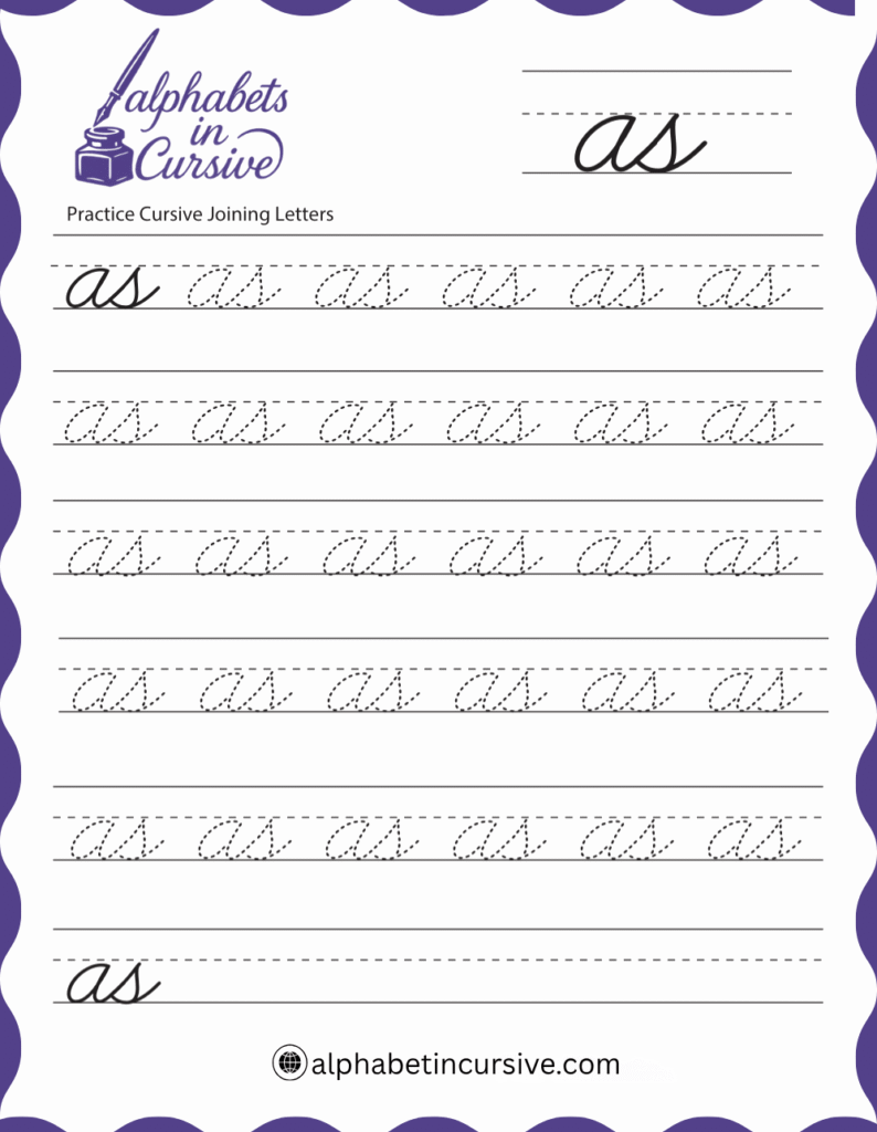 AS in cursive 