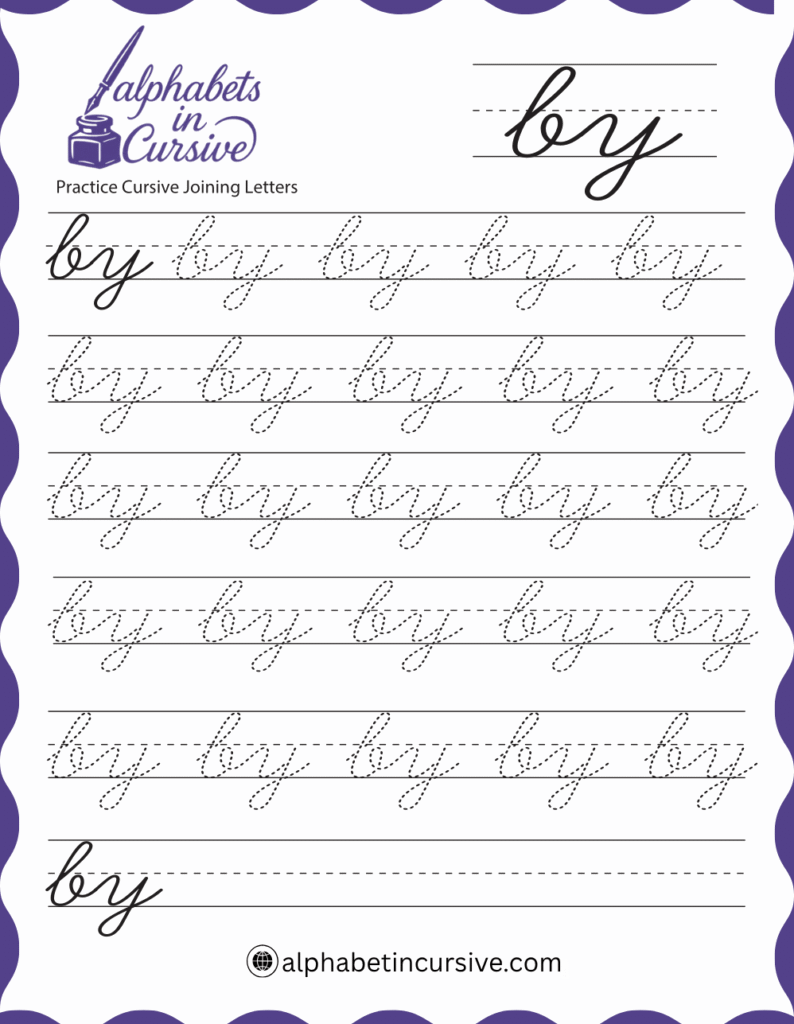 BY in cursive 
