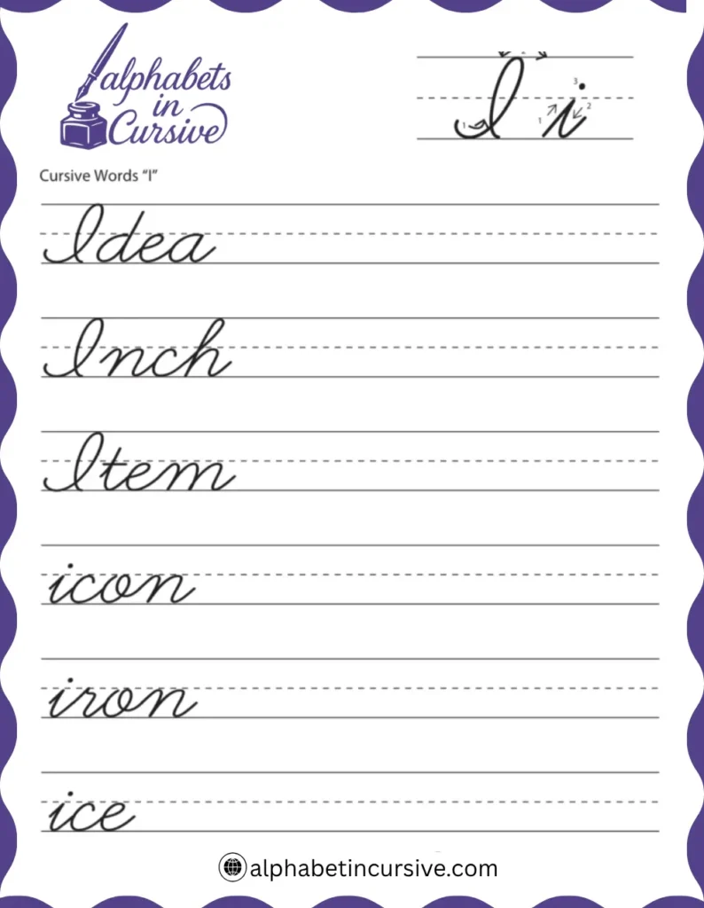 Cursive Words I