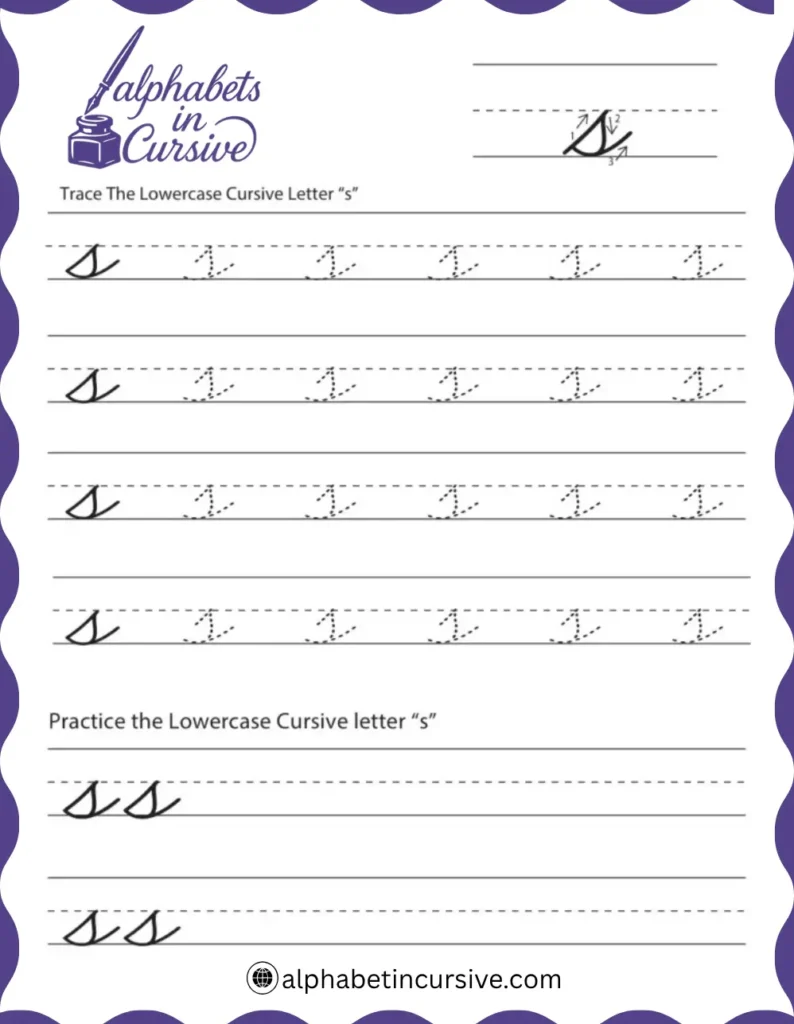 Lowercase Cursive Alphabet S