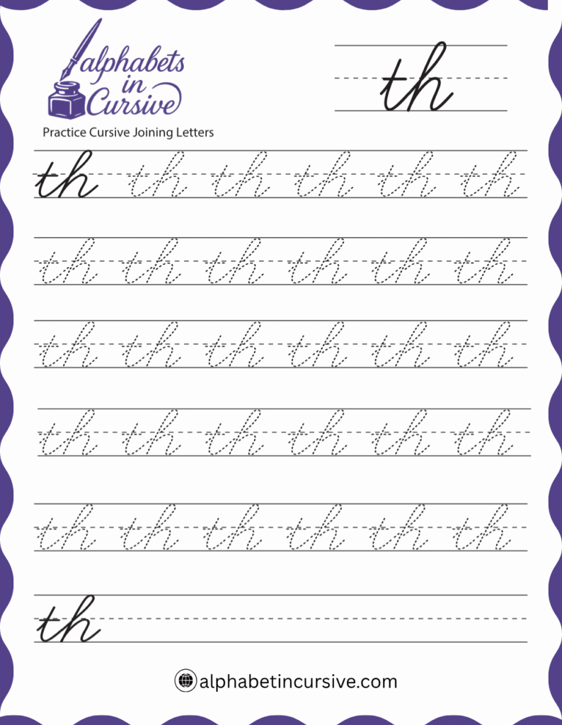 Th in cursive 