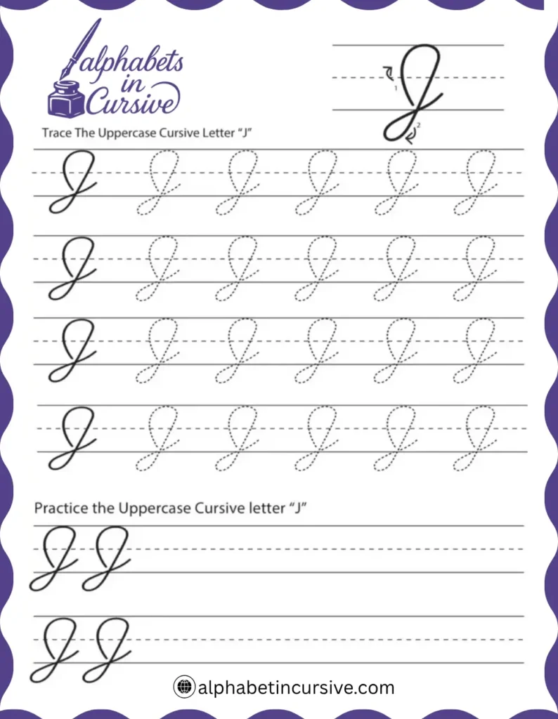 Uppercase Cursive J