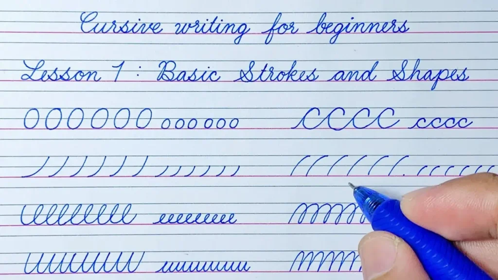 Cursive Writing practice