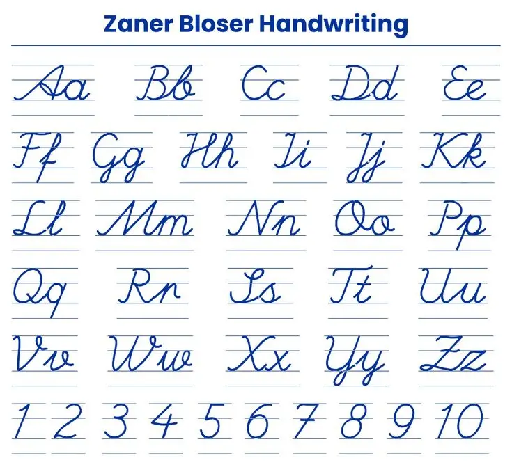Zaner-Bloser Cursive