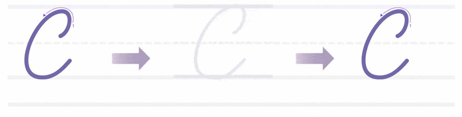 how to write uppercase cursive c tutorial