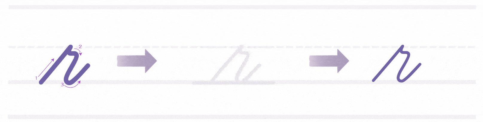 How to write lowercase cursive r tutorial