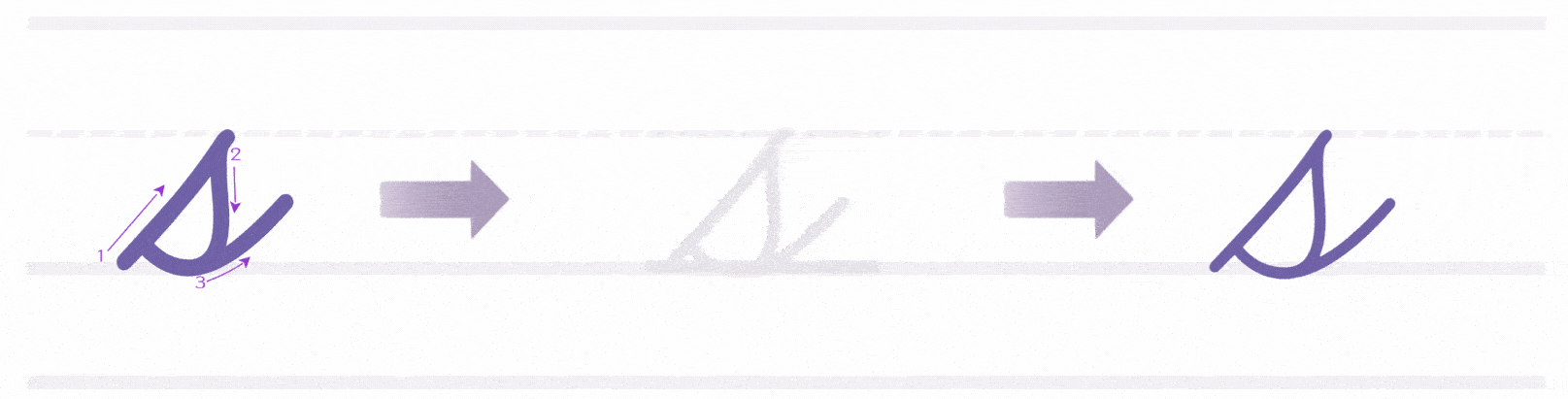 how to write lowercase cursive s tutorial
