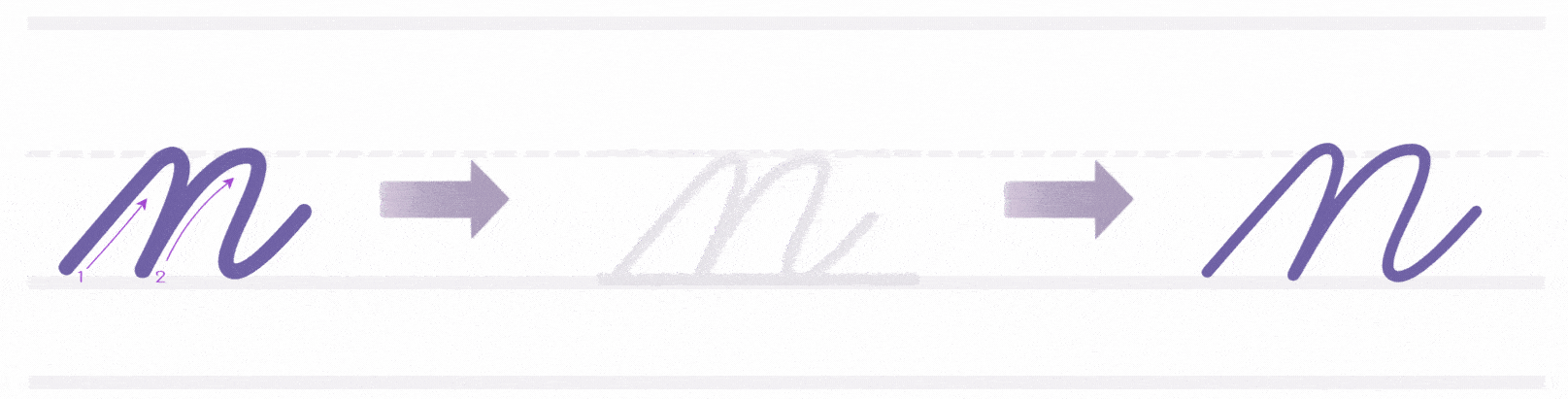 how to write lowercase cursive n tutorial