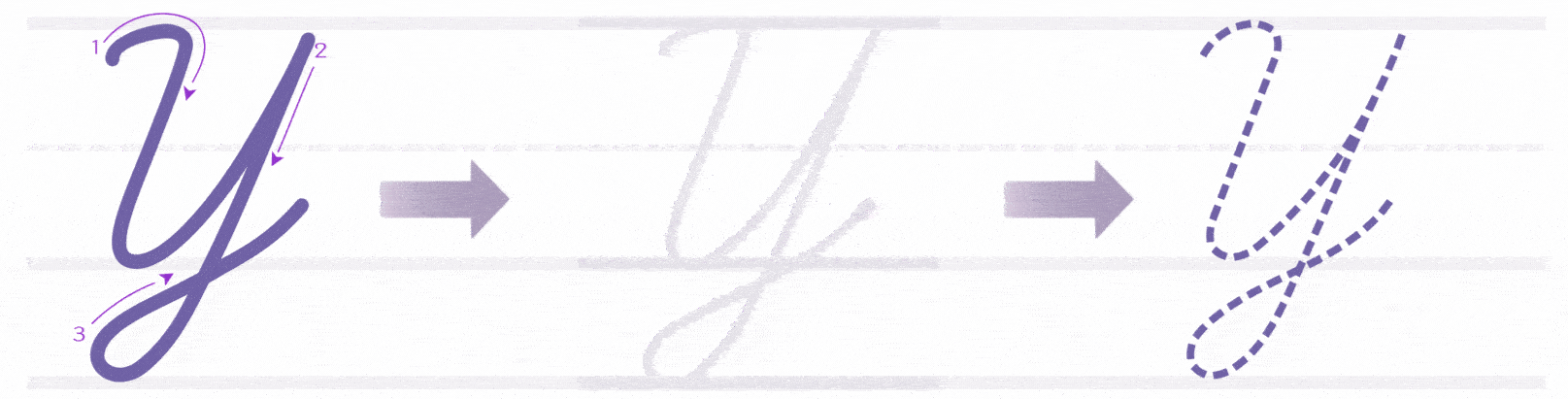 how to write uppercase cursive Y tutorial