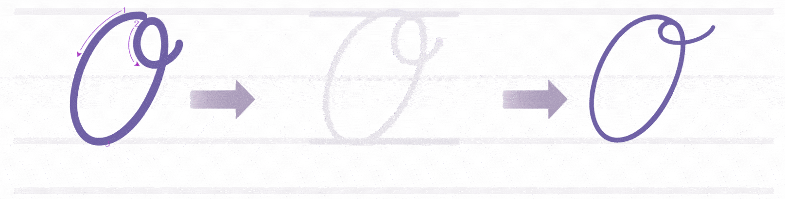 how to write uppercase cursive o tutorial